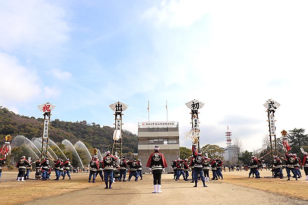 令和2年 出初式(古典竹梯子)